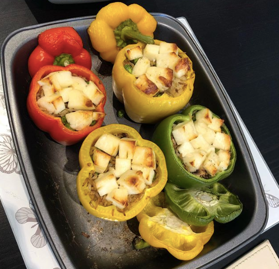 Stuffed Halloumi Peppers